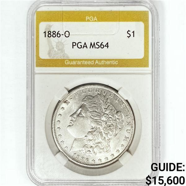 1886-O Morgan Silver Dollar PGA MS64