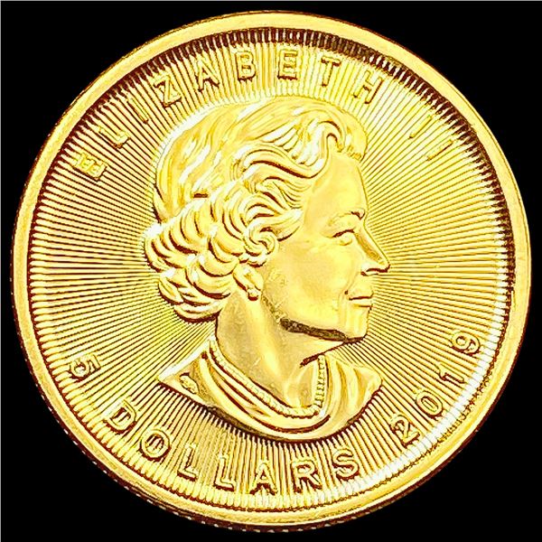 2019 1/10oz Gold Canada Maple Leaf $5 CHOICE PROOF
