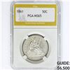 Image 1 : 1861 Seated Liberty Half Dollar PGA MS65