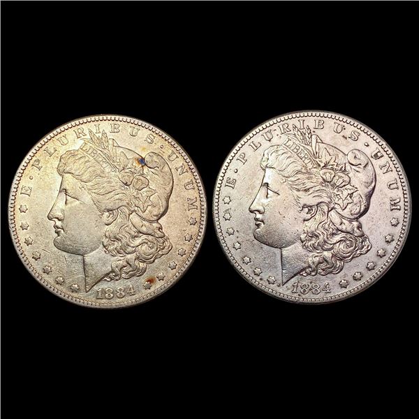 [2] 1884-S Morgan Silver Dollar CLOSELY UNCIRCULATED