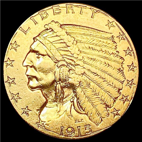 1915 $2.50 Gold Quarter Eagle CLOSELY UNCIRCULATED