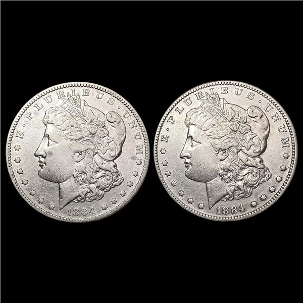 [2] 1884-S Morgan Silver Dollar CLOSELY UNCIRCULATED