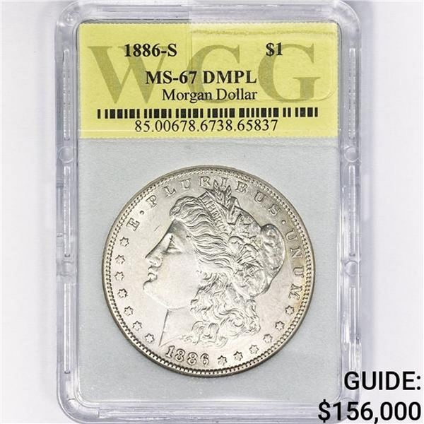 1886-S Morgan Silver Dollar WCG MS67 DMPL
