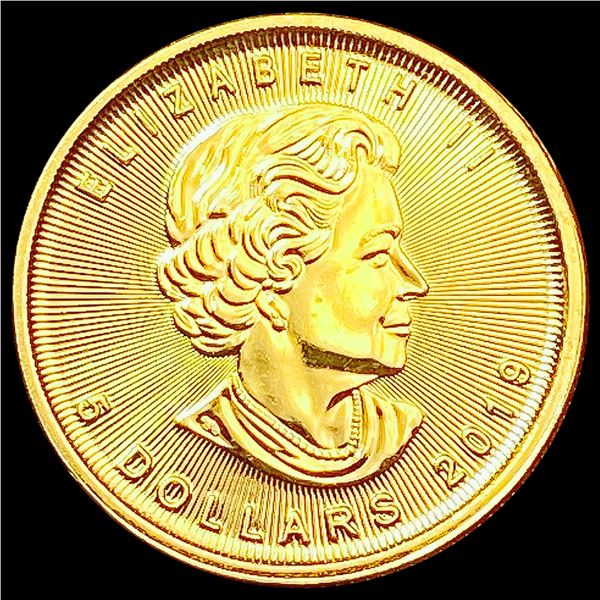 2019 1/10oz Gold Canada Maple Leaf $5 CHOICE PROOF