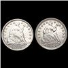 Image 1 : [2] 1854&1858 Seated Liberty Half Dime CLOSELY UNCIRCULATED