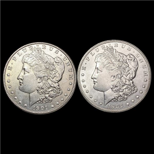 [2] 1901-O&1904-O Morgan Silver Dollar UNCIRCULATED