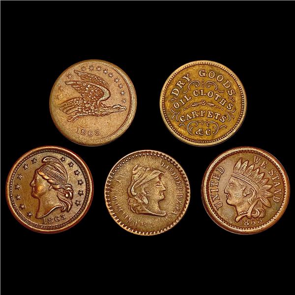 [5] 1863 Varied Tokens HIGH GRADE