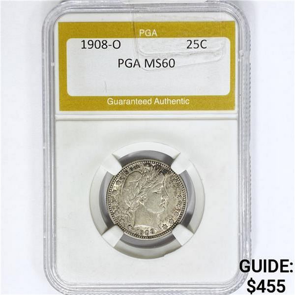 1908-O Barber Quarter PGA MS60