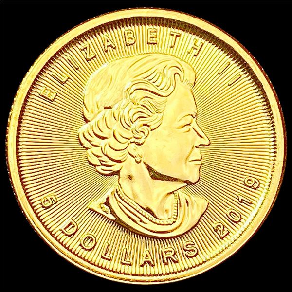 2019 1/10oz Gold Canada Maple Leaf $5 CHOICE PROOF