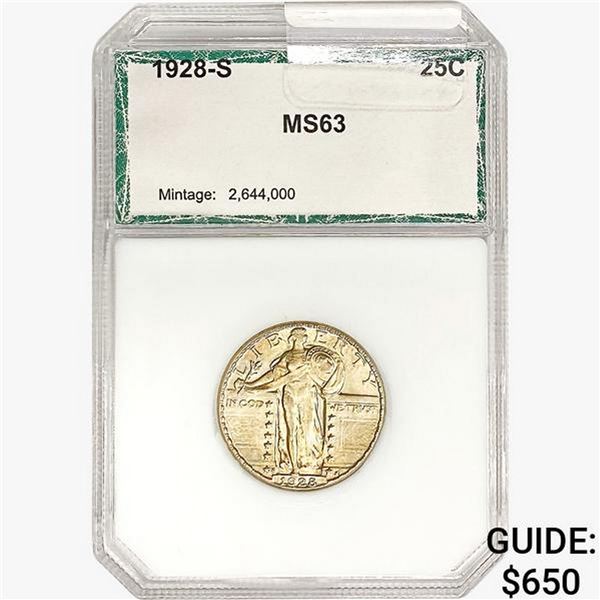 1928-S Standing Liberty Quarter PCI MS63