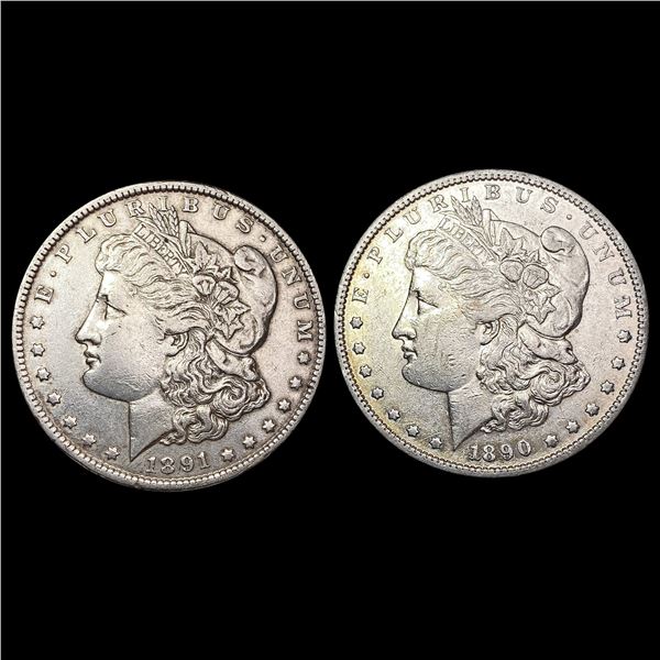 [2] 1890-S&1891 Morgan Silver Dollar UNCIRCULATED