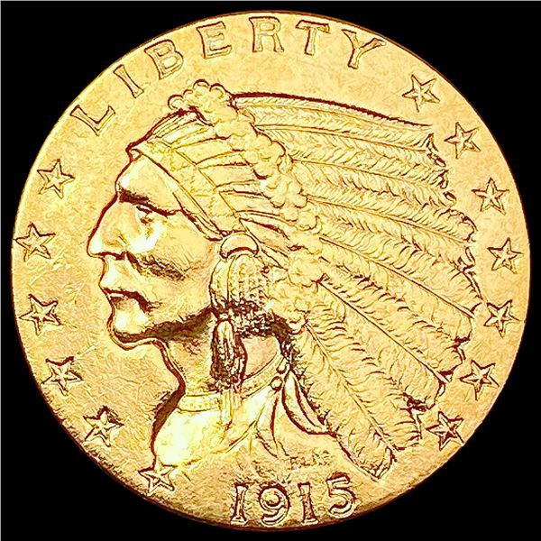 1915 $2.50 Gold Quarter Eagle CLOSELY UNCIRCULATED