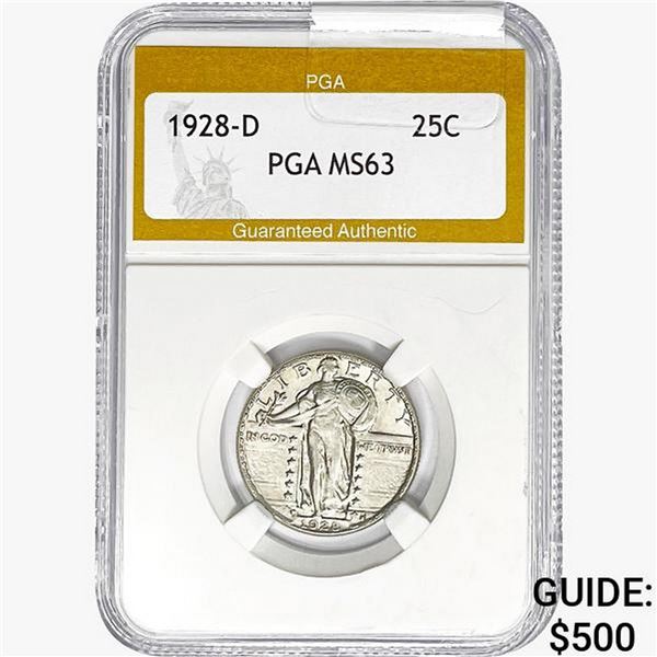 1928-D Standing Liberty Quarter PGA MS63