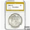 Image 1 : 1883-CC Morgan Silver Dollar PGA MS64+