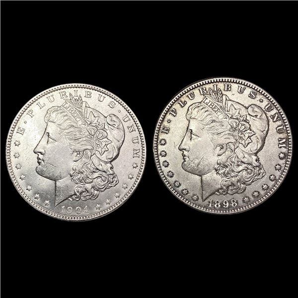 1898-O&1904-O Morgan Silver Dollar UNCIRCULATED