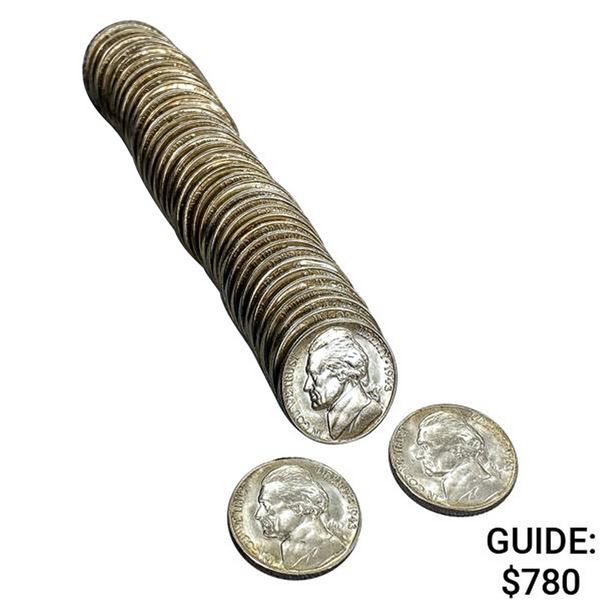 [40] 1943-S Jefferson Silver Nickel Roll  UNC