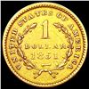 Image 2 : 1851 Rare Gold Dollar CLOSELY UNCIRCULATED