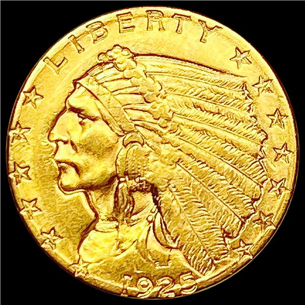 1925-D $2.50 Gold Quarter Eagle CLOSELY UNCIRCULATED