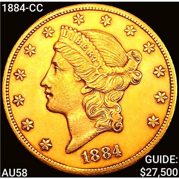 1884-CC $20 Gold Double Eagle CHOICE AU