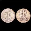 Image 1 : [2] 1921&1934 Walking Liberty Half Dollar UNCIRCULATED