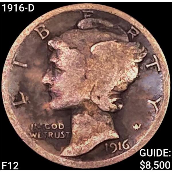 1916-D Mercury Dime NICELY CIRCULATED