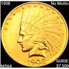 Image 1 : 1908 No Motto $10 Gold Eagle CHOICE BU