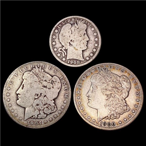 [3] 1900-S-1904-S Varied Silver Coinage LIGHTLY CIRCULATED
