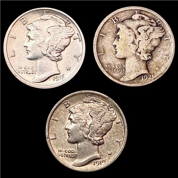 [3] 1916-1921 Mercury Dime UNCIRCULATED