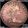 Image 1 : 1802 Narrow Date Draped Bust Dollar NEARLY UNCIRCULATED