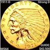 Image 1 : 1911-D Strong D $2.50 Gold Quarter Eagle CHOICE BU