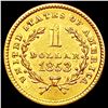 Image 2 : 1853 Rare Gold Dollar CLOSELY UNCIRCULATED