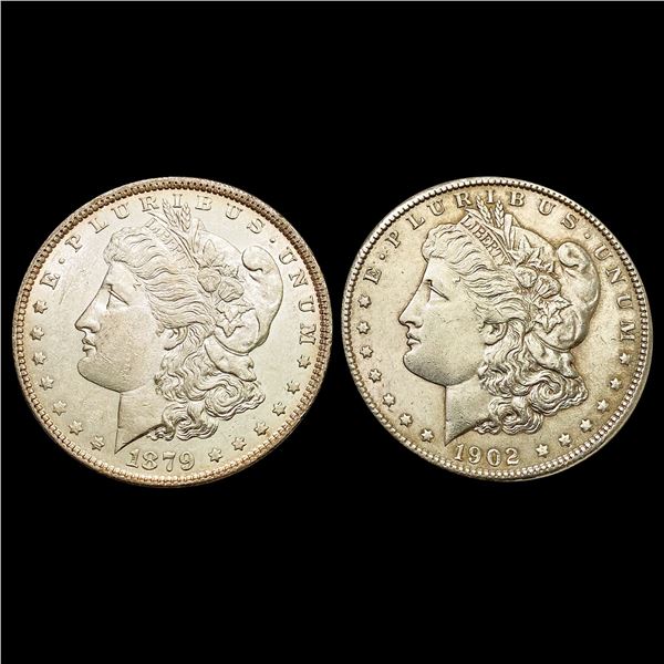 [2] 1879&1902-O Morgan Silver Dollar UNCIRCULATED