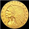 Image 1 : 1908 $2.50 Gold Quarter Eagle CLOSELY UNCIRCULATED
