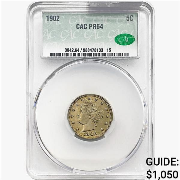 1902 Liberty Victory Nickel CAC PR64