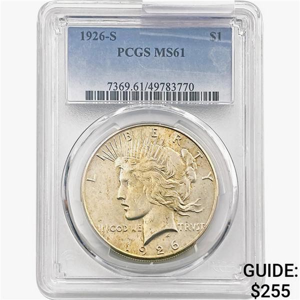 1926-S Silver Peace Dollar PCGS MS61