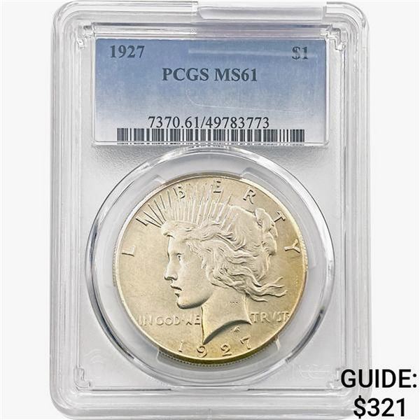 1927 Silver Peace Dollar PCGS MS61