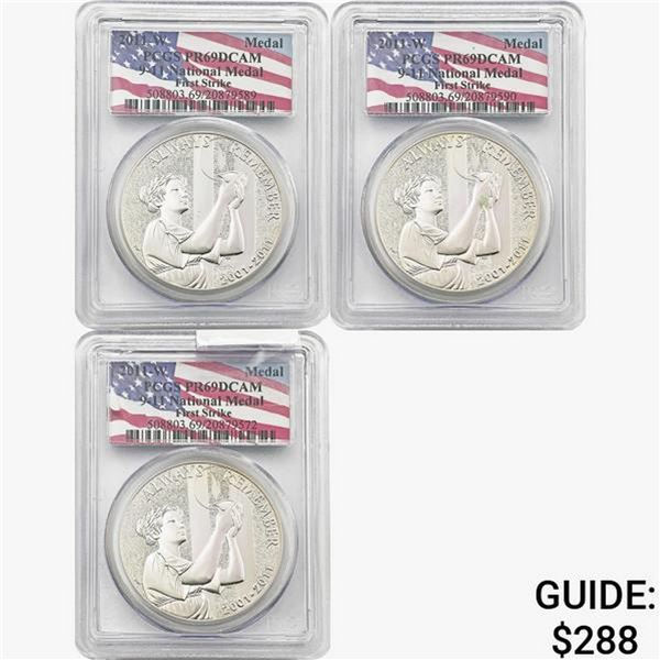 2011-W 1oz Silver 9-11 Medal PCGS PR69 DCAM