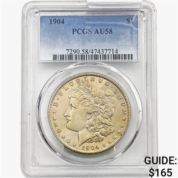 1904 Morgan Silver Dollar PCGS AU58
