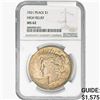 Image 1 : 1921 Silver Peace Dollar NGC MS62 High Relief