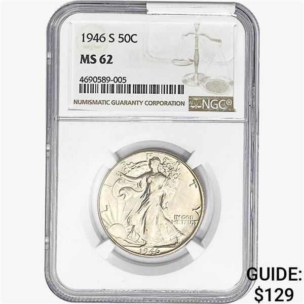 1946-S Walking Liberty Half Dollar NGC MS62