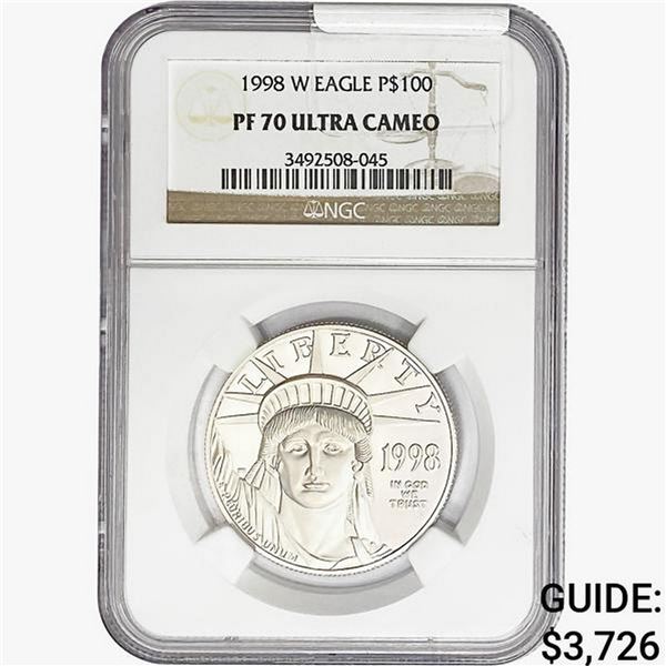 1998-W 1oz Platinum $100 Eagle NGC PF70 UC