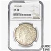 Image 1 : 1921-D Morgan Silver Dollar NGC MS62