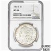 Image 1 : 1881-S Morgan Silver Dollar NGC MS66