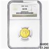 Image 1 : 1907 $2.50 Gold Quarter Eagle NGC AU58