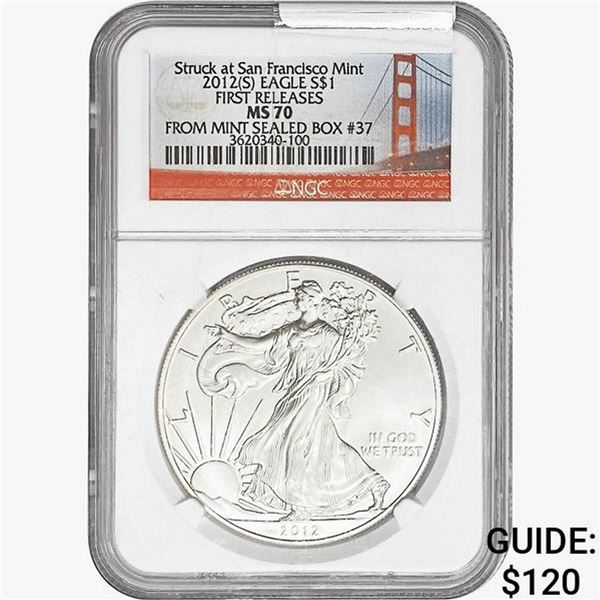 2012-S Silver Eagle NGC MS70