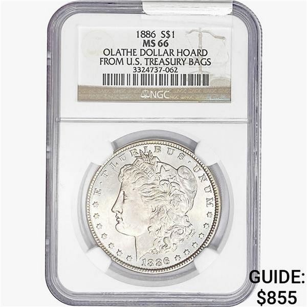 1886 Morgan Silver Dollar NGC MS66
