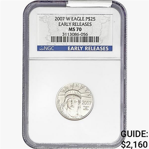 2007-W 1/4oz Platinum $25 Eagle NGC MS70