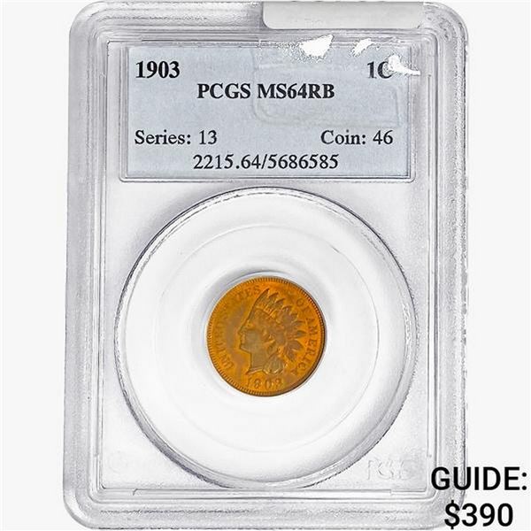 1903 Indian Head Cent PCGS MS64 RB
