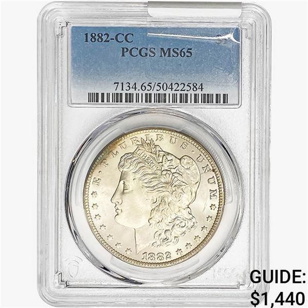1882-CC Morgan Silver Dollar PCGS MS65