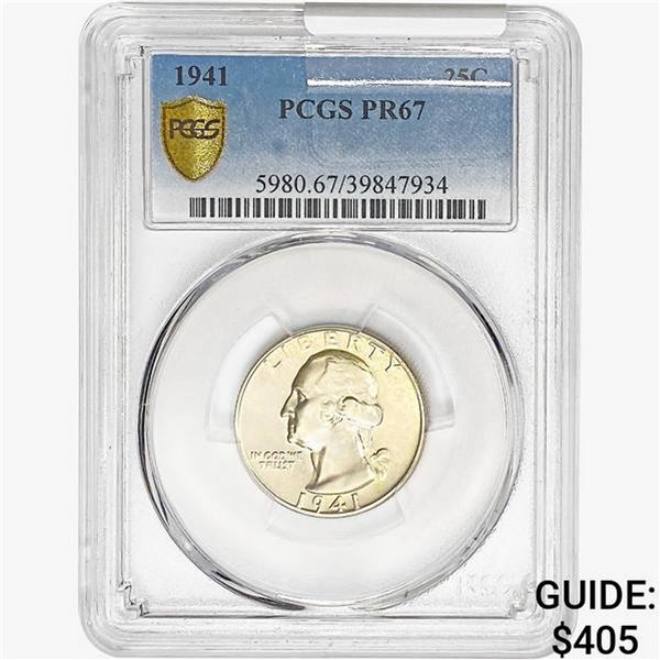 1941 Washington Silver Quarter PCGS PR67